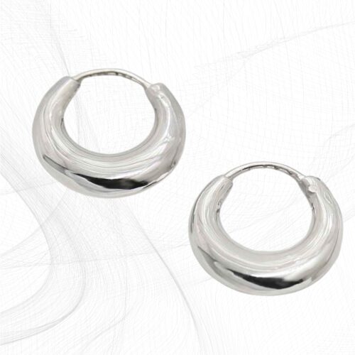 Elegant 925 Pure Silver Hoop Earrings