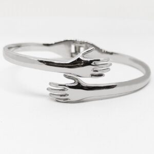 SILVER S925 HUGGING HAND Bracelet - Adjustable