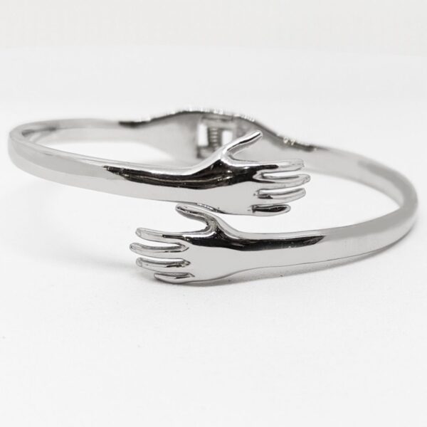 SILVER S925 HUGGING HAND Bracelet - Adjustable