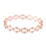 S92.5 Sterling  Rose Gold Supple Bracelet cum Ring