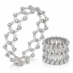 S92.5 Sterling  Rose Gold Supple Bracelet cum Ring