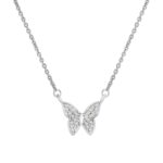 Butterfly CZ 925 Sterling Silver Necklace