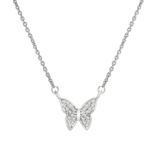 Butterfly CZ 925 Sterling Silver Necklace