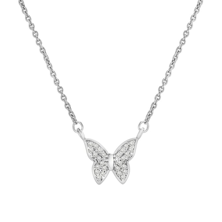 Butterfly CZ 925 Sterling Silver Necklace