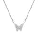 Butterfly CZ 925 Sterling Silver Necklace